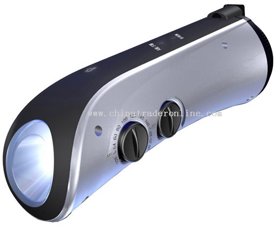 Dynamo Flashlight with AM/FM Radio from China