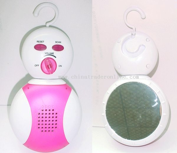 snowman shower radio with minnor