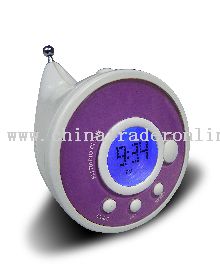 FM radio with LCD clock