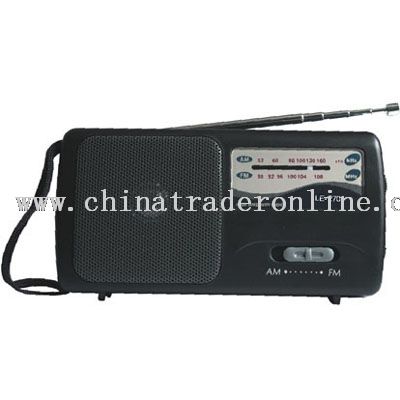 black AM/FM 2-BAND RECEIVER from China