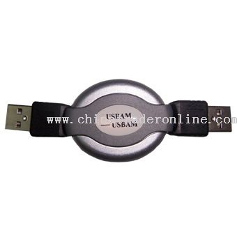 USB AM to AM Retractable cable from China