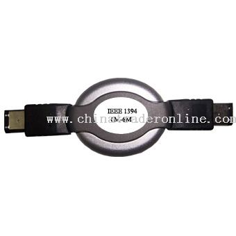 FireWire 1394 6P/M to 6P/M Retractable Cable from China