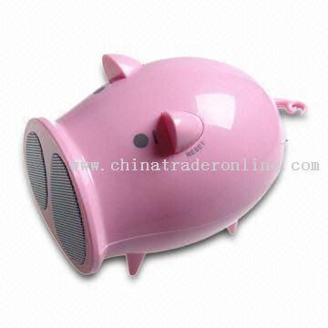 Pig-shaped USB Multimedia Speaker with Auto Scan FM Radio from China