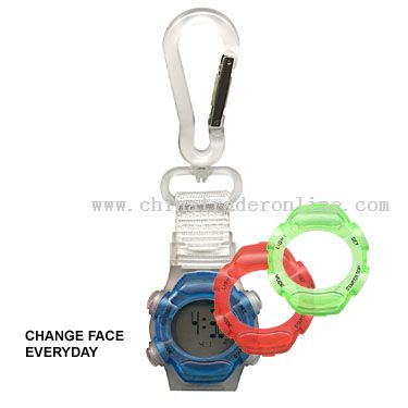 Face-off watch keychain