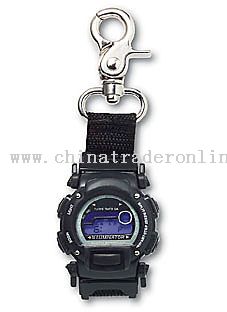 Plastic Chrono LCD Clipwatch