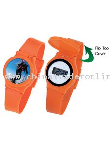 Plastic Case with Flip top cover Clock from China