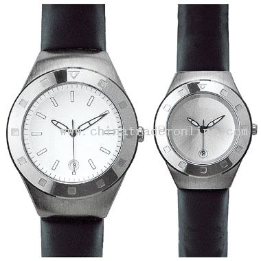 Brushed silver Lovers Watch from China