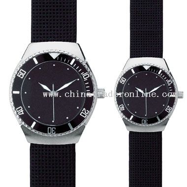 Shiny silver Lovers Watch