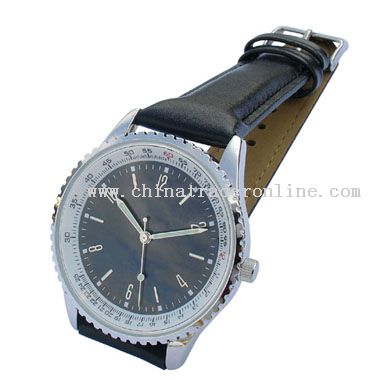 shiny silver Gents Watch from China
