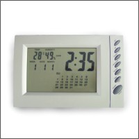 Calendar clock with thermometer and hygrometer from China