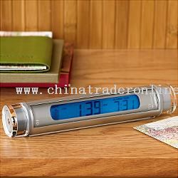 travel alarm clock flashlight from China