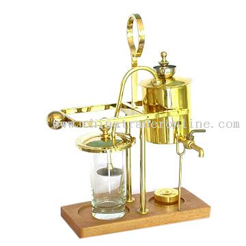Gilded Stainless Steel Coffee Maker