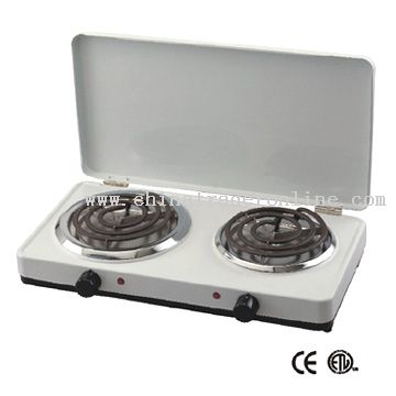 Electric Double Burner with Lid