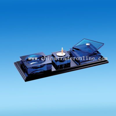 Glass Ashtray with Cover Sets