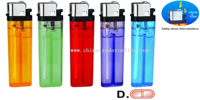 Transparent Five Colors Flint Lighter from China