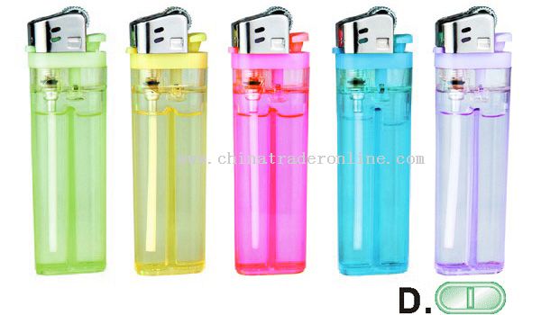 Transparent Gas Tank Flint Lighter