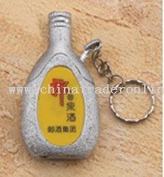 Wine Bottle Shape Lighter with keychain