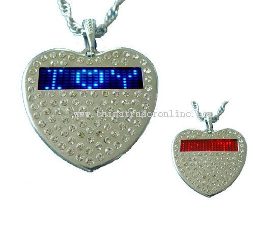 dog tags. Heart Style RED LED Dog Tag /