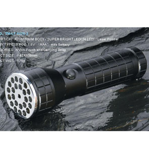 ALUMINIUM BODY / SUPER BRIGHT LED(24 LED) / Laser Pointer from China