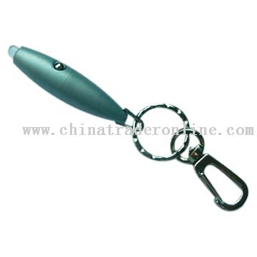 Metal LED Torch with Key Chain  from China