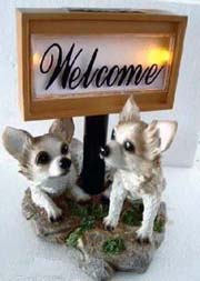 SOLAR DOGS COUPLE WELCOME SIGN from China