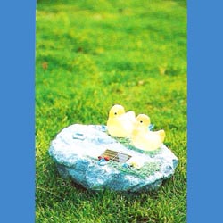 bird with stone solar resin garden light from China