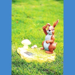 rabbit solar resin garden lights