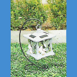 solar resin garden lamp