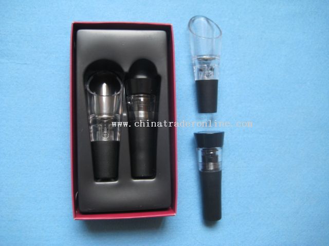 wine pourer, wine vacuum stopper from China