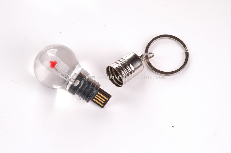 Keychain bulb usb memory stick