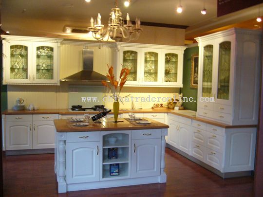 Soild wood kitchen cabinets with countertop