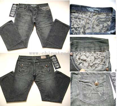 Affliction,Armani,Bape,BBC,Christian Audigier(CA),Coogi,D&G jean from China