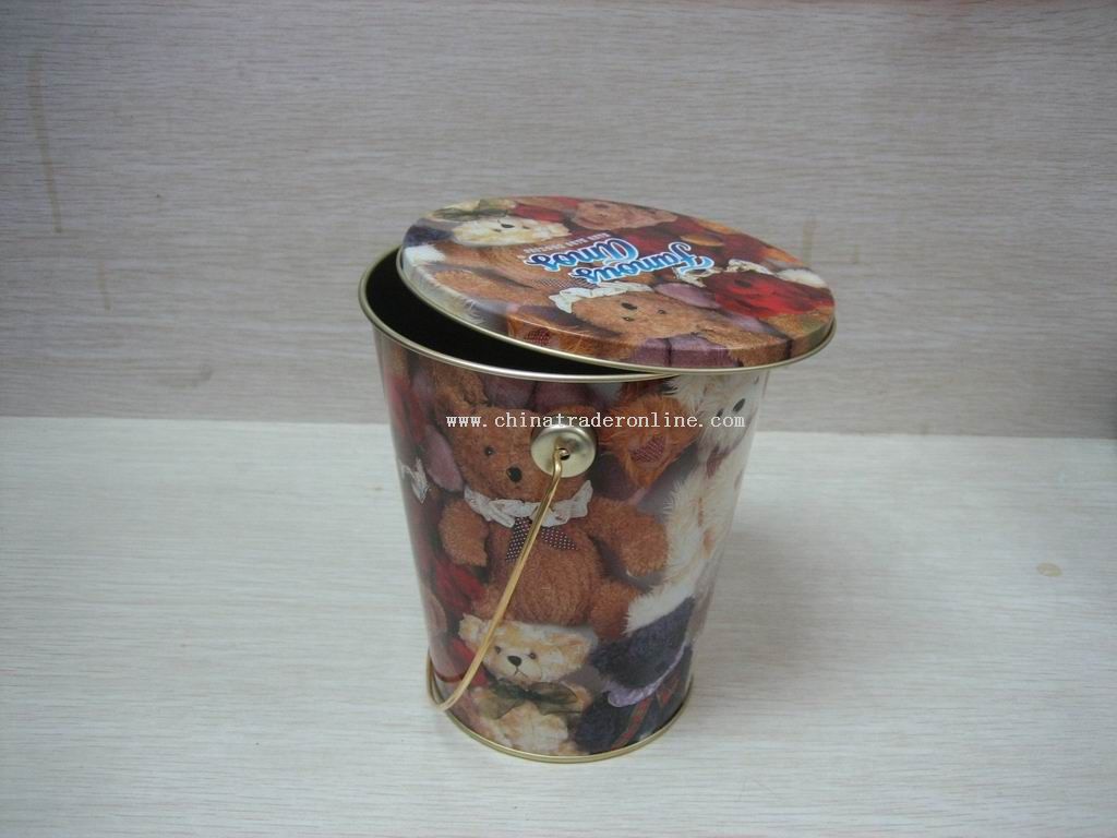 Tin bucket from China