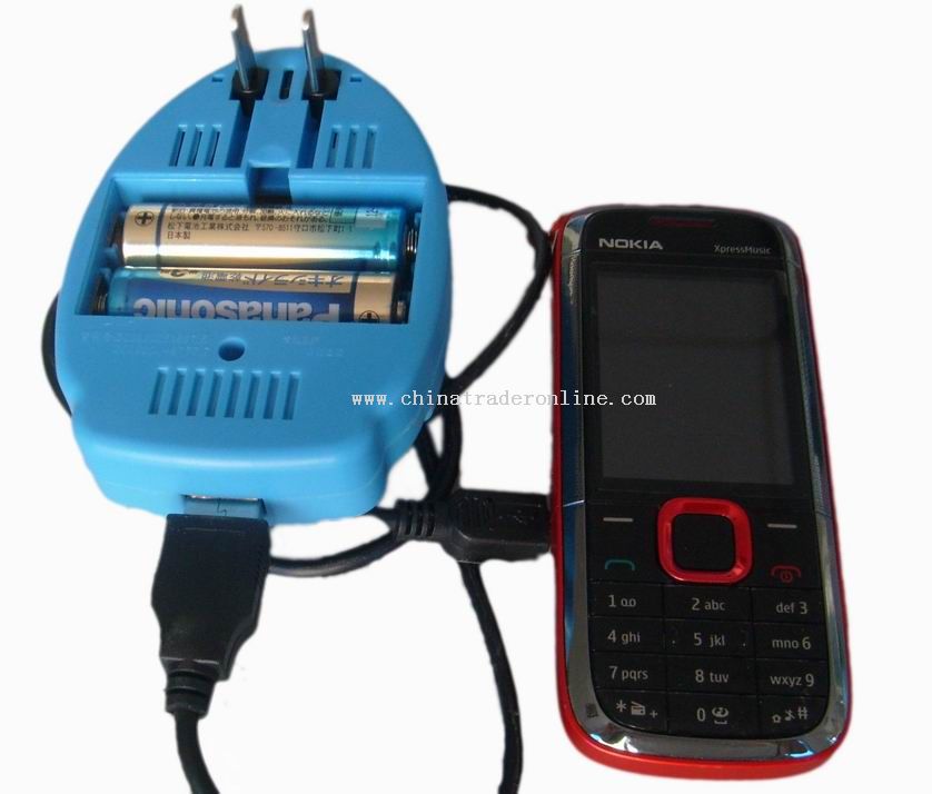 Mobile phone AA battery emergency charger from China