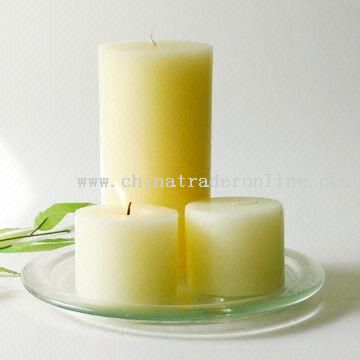 Glass Candle Holder with Candle Stand and Glass Plate from China
