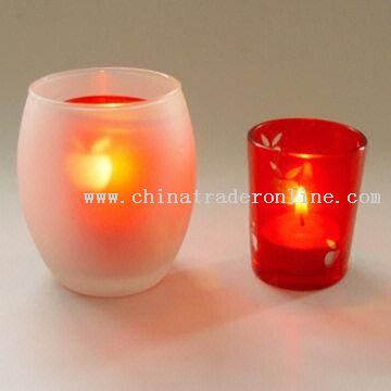 Glass Candle Holder with Customers Logo on Inner Glass