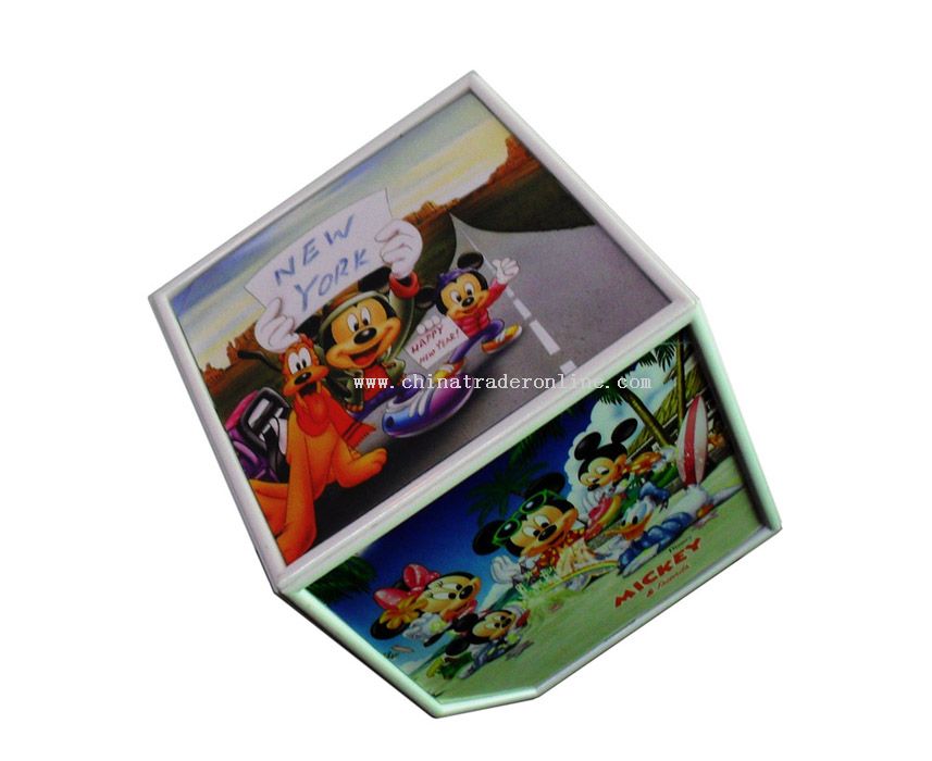 Turning cube photo frame from China