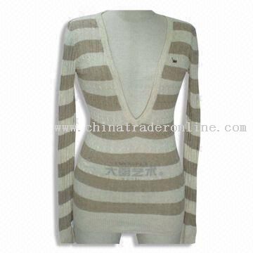 100% Cotton Knitted Sweater from China