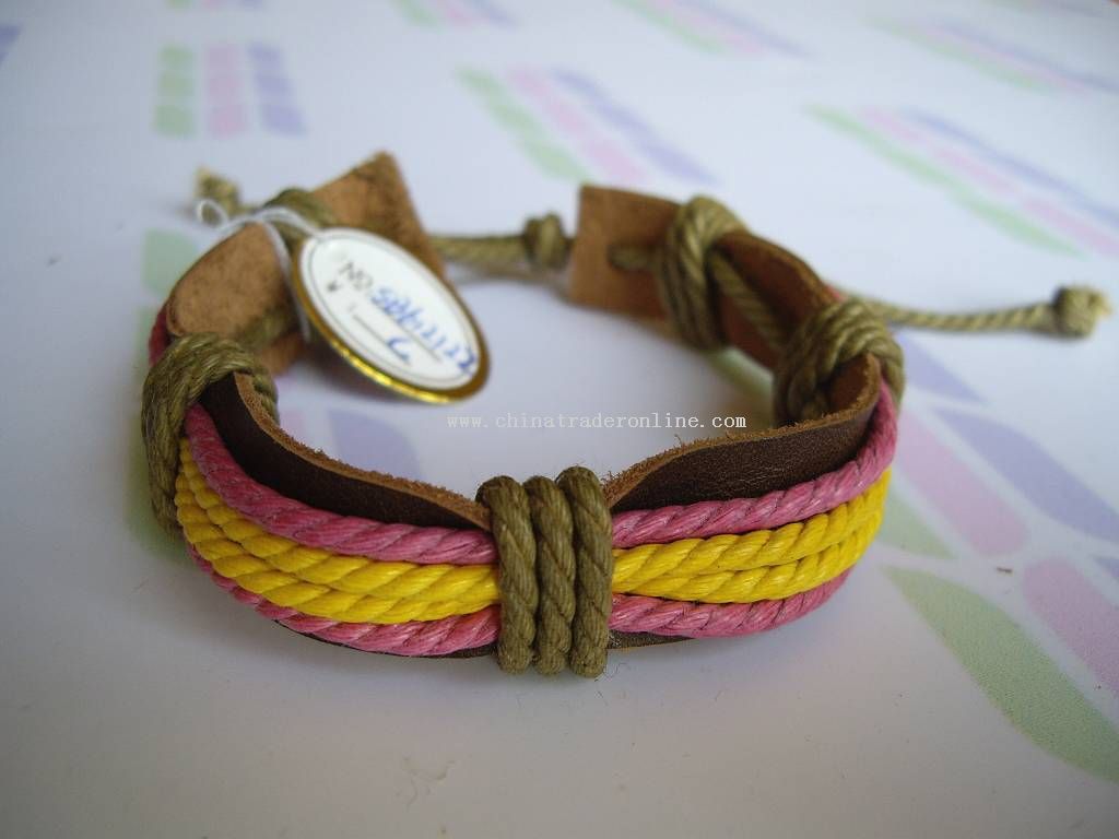 Stylish Leather Bracelet from China