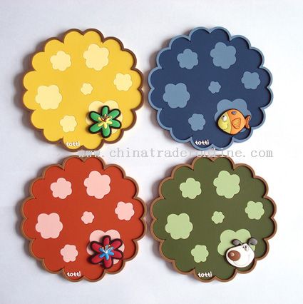 Soft PVC Coaster from China