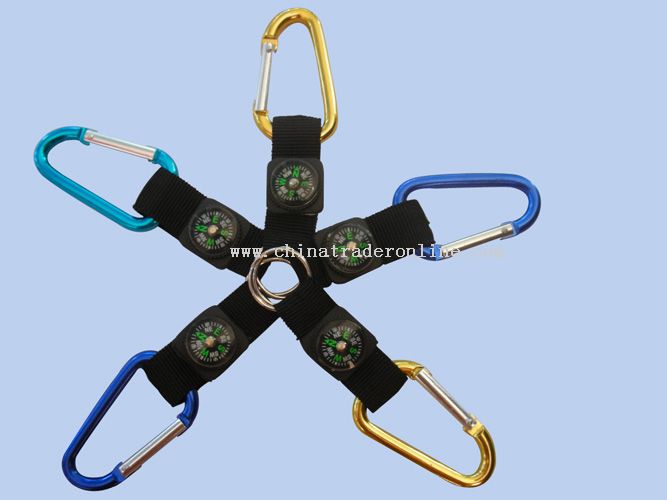 Carabiner with Compass and Hook from China