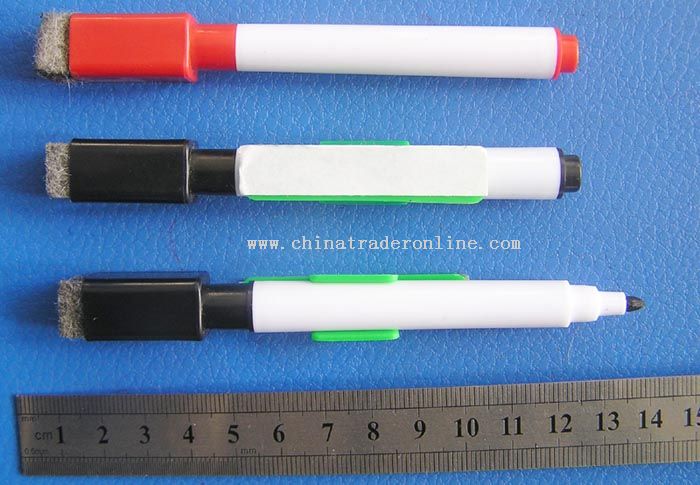 Magnetic Dry Erase Marker Pen with Eraser from China