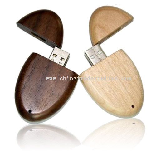 Rounded Wooden USB Drive