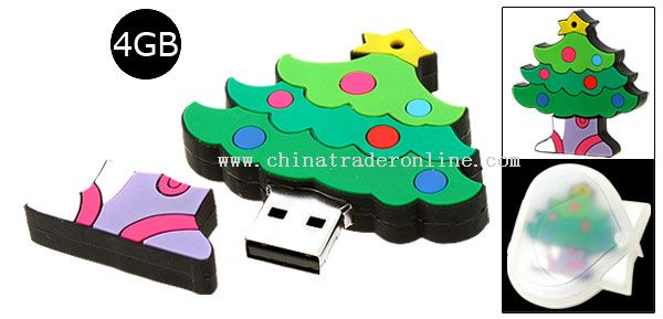 USB Christmas Tree Flash Memory Drive Stick Storage