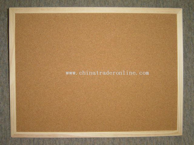 Natural Wood Framed Cork Board from China. Natural Wood Framed Cork Board