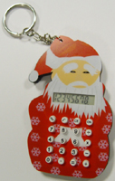EVA Santa Claus Shape Calculator with Keychain from China