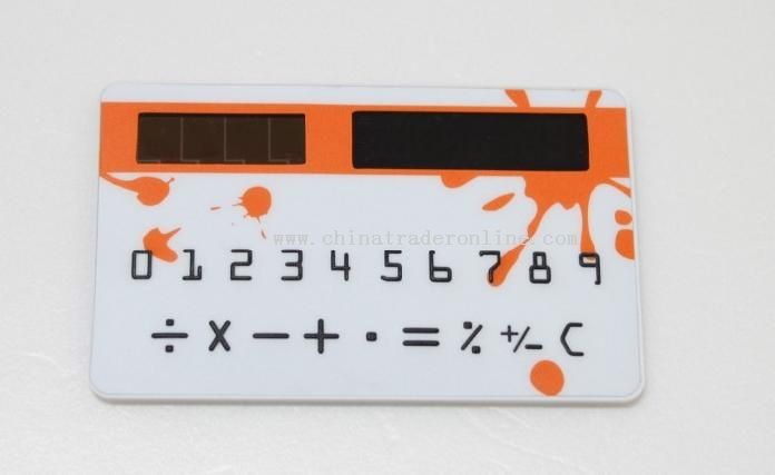 Pocket Solar Calculator from China