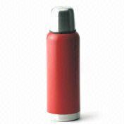 Double wall stainless steel vacuum flask with coating