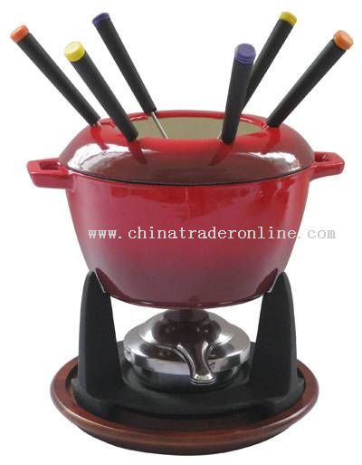 Cast Iron Fondue Set