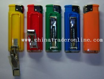 Electronic Gas Lighter with Nail Clippers